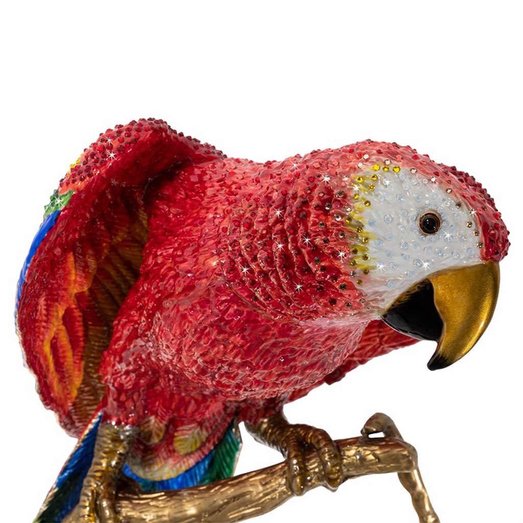 Jay Strongwater Skylar Macaw Figurine Figurines Jay Strongwater 