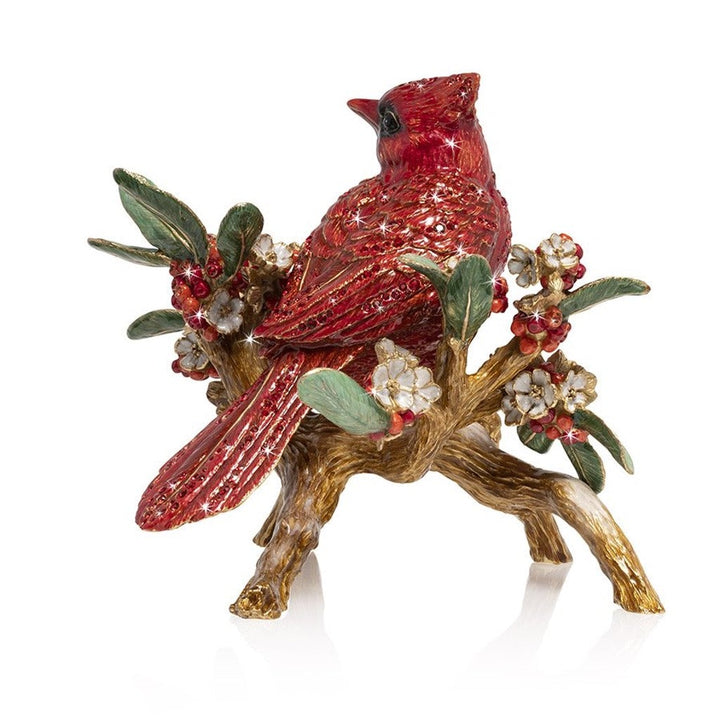 Jay Strongwater Cardinal on Branch Figurine Figurines Jay Strongwater 