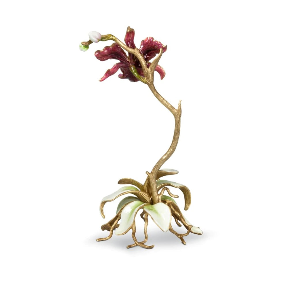 Jay Strongwater Marietta Orchid Objet - Flora Figurines Jay Strongwater 