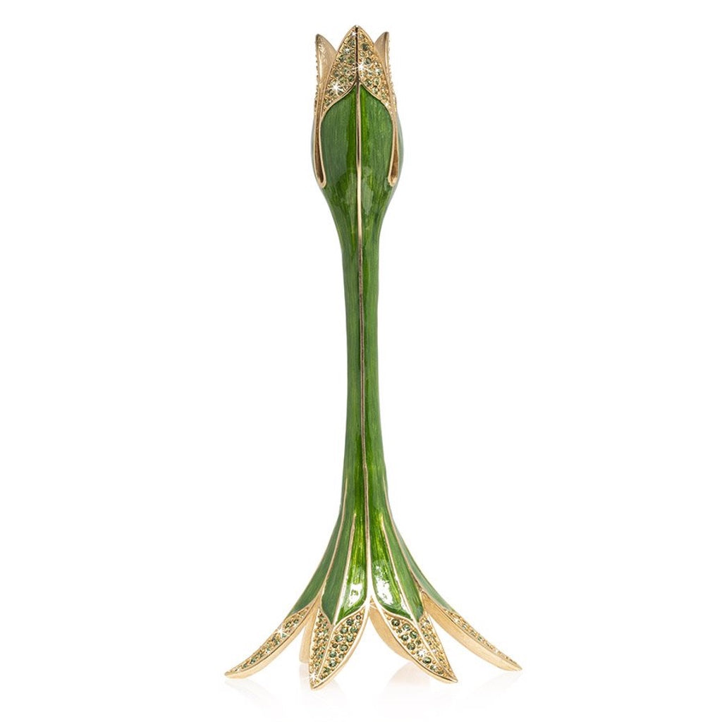 Jay Strongwater Abraham Tulip Medium Candle Stick Holder - Leaf Candle Holders Jay Strongwater 