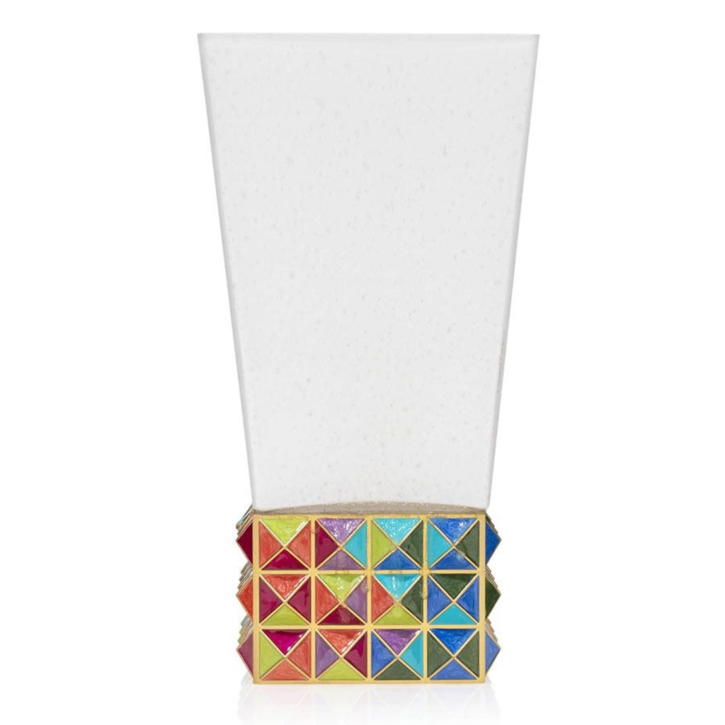 Jay Strongwater Opus Pyramid Vase - Rainbow Vases Jay Strongwater 