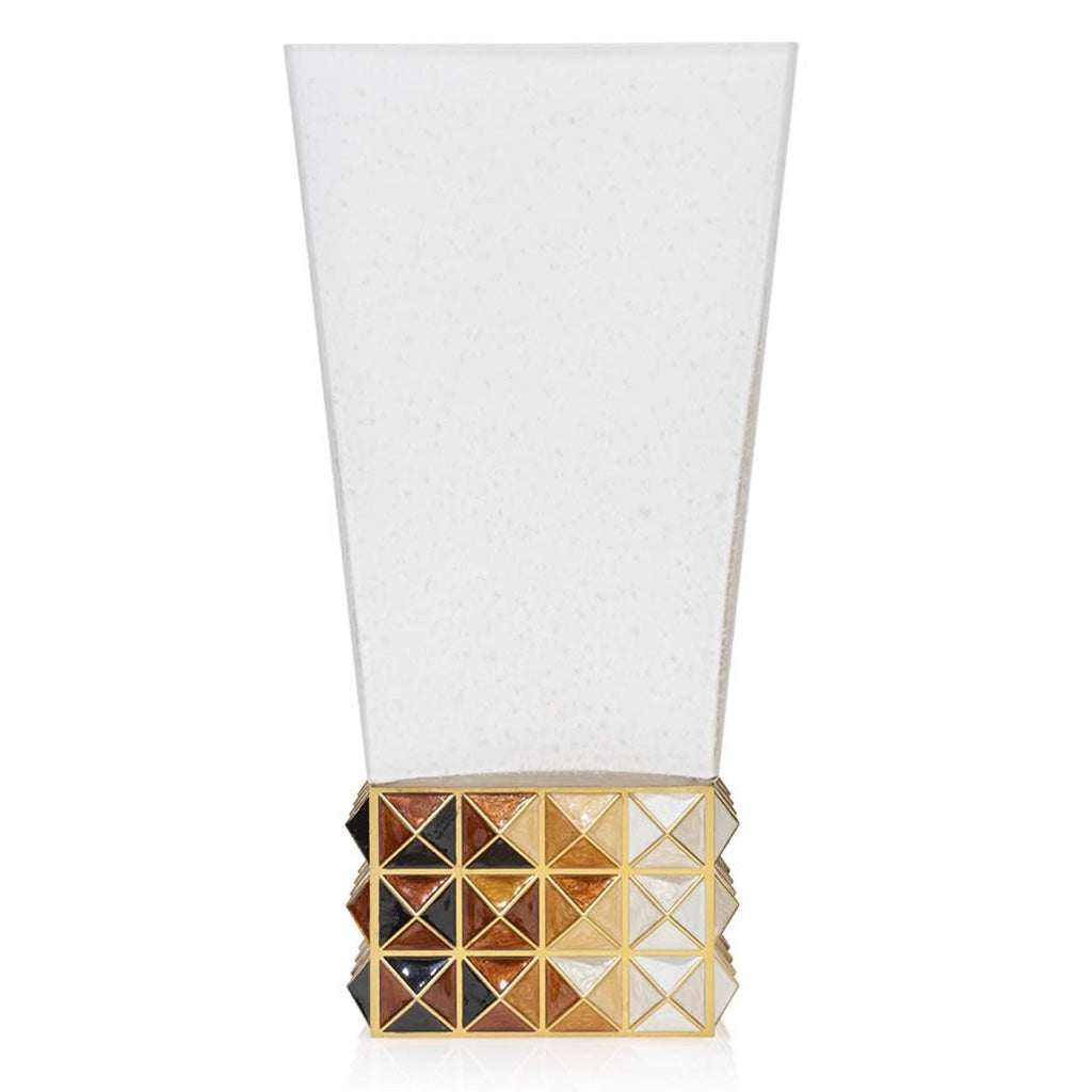 Jay Strongwater Opus Pyramid Vase - Topaz Vases Jay Strongwater 