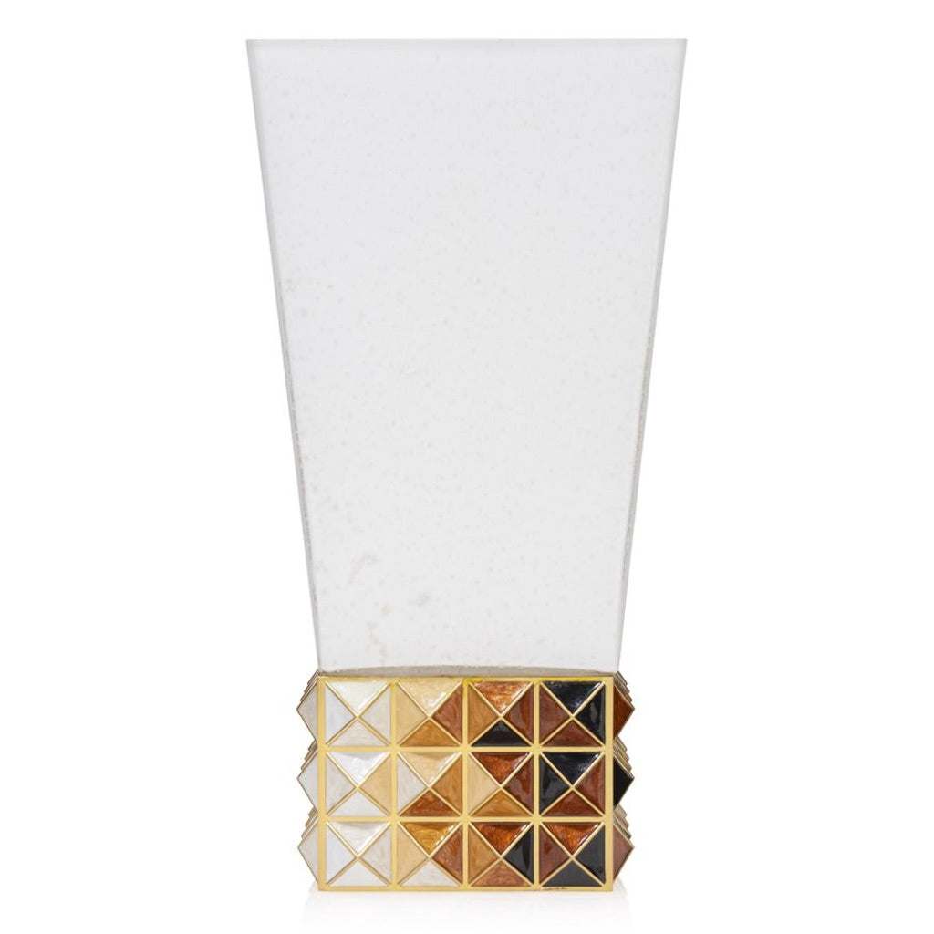 Jay Strongwater Opus Pyramid Vase - Topaz Vases Jay Strongwater 