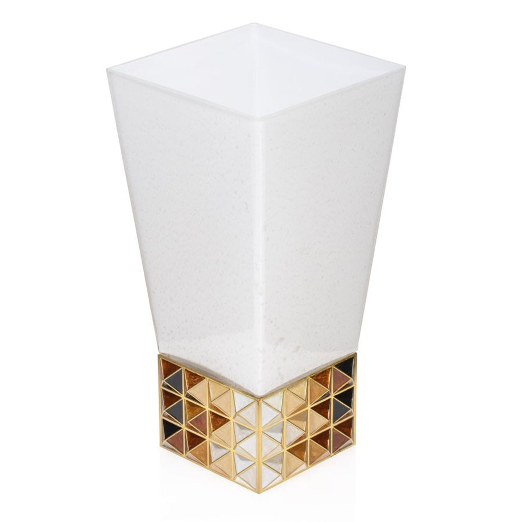 Jay Strongwater Opus Pyramid Vase - Topaz Vases Jay Strongwater 