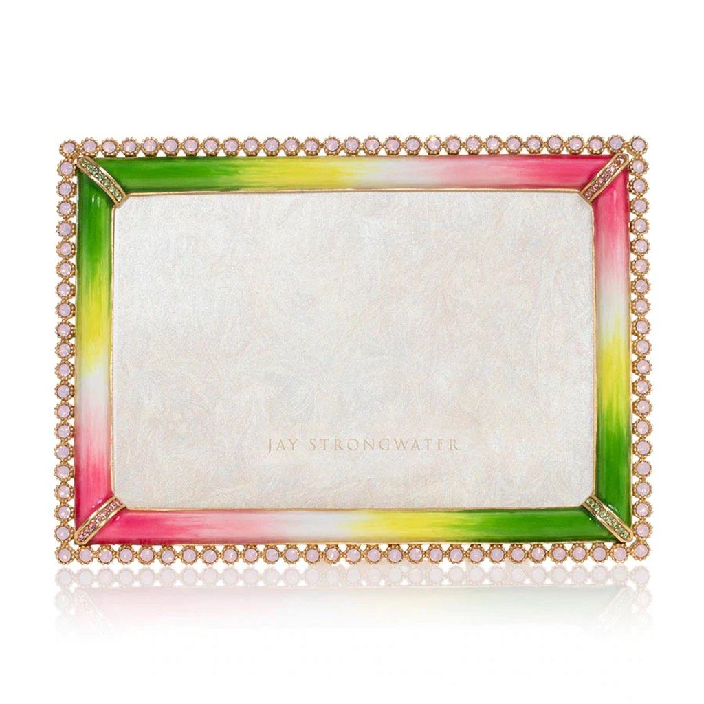 Jay Strongwater Lorraine Stone Edge 4” x 6" Frame - Flora Picture Frames Jay Strongwater 