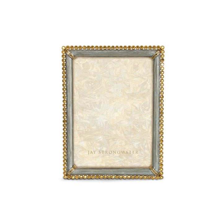 Jay Strongwater Lucas Stone Edge 5" x 7" Frame - Silver Picture Frames Jay Strongwater 