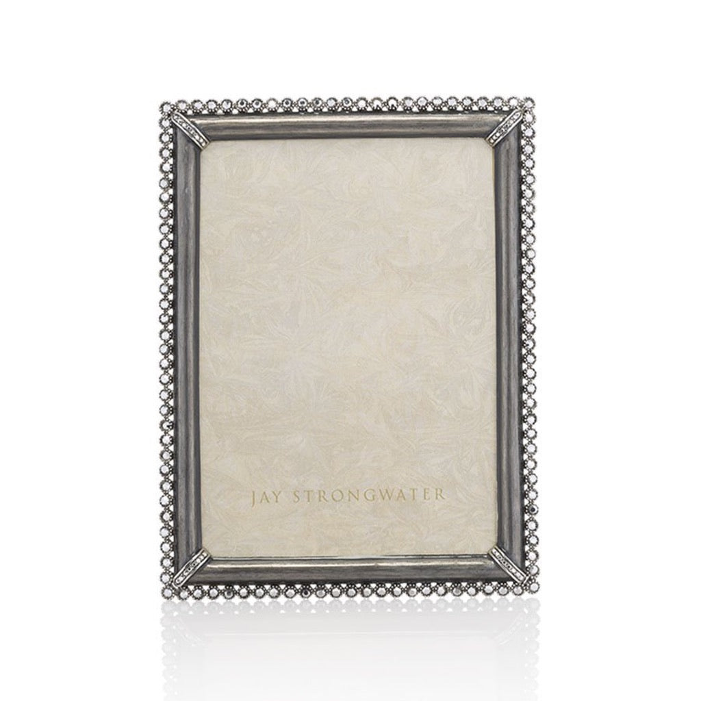 Jay Strongwater Lucas Stone Edge 5" x 7" Frame - Grey Picture Frames Jay Strongwater 