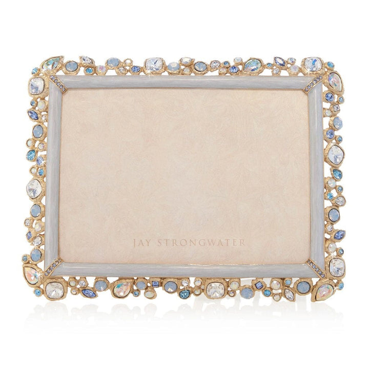 Jay Strongwater Leslie Bejeweled 5" x 7" Frame - Baby Blue Picture Frames Jay Strongwater 