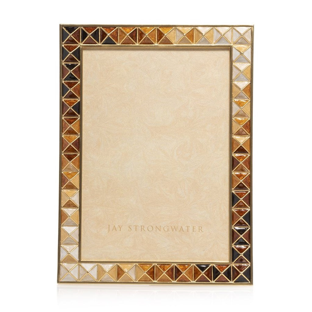 Jay Strongwater Mosaic Pyramid 5" x 7" Frame - Topaz Picture Frames Jay Strongwater 