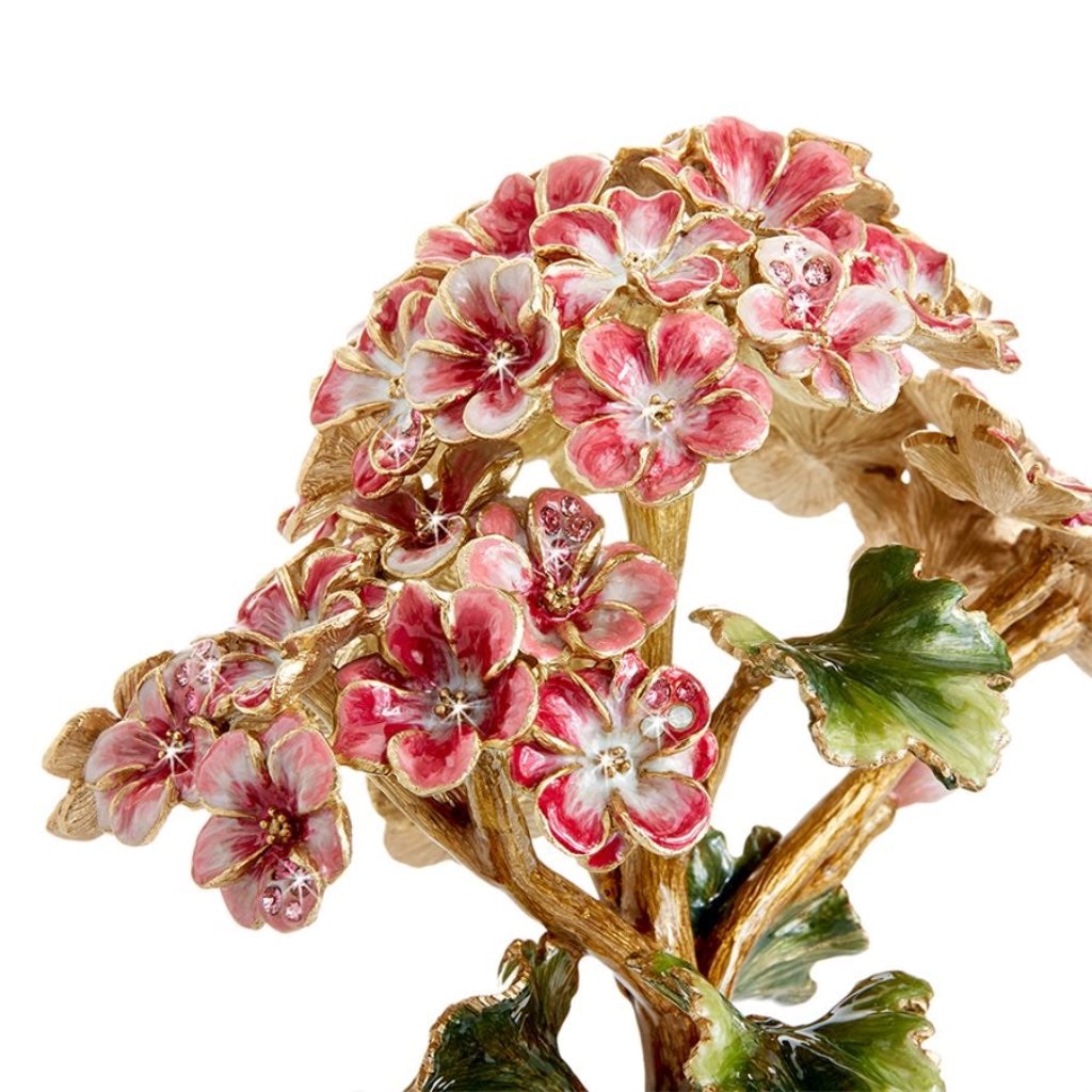 Jay Strongwater Gernamium Flower Objet Figurines Jay Strongwater 