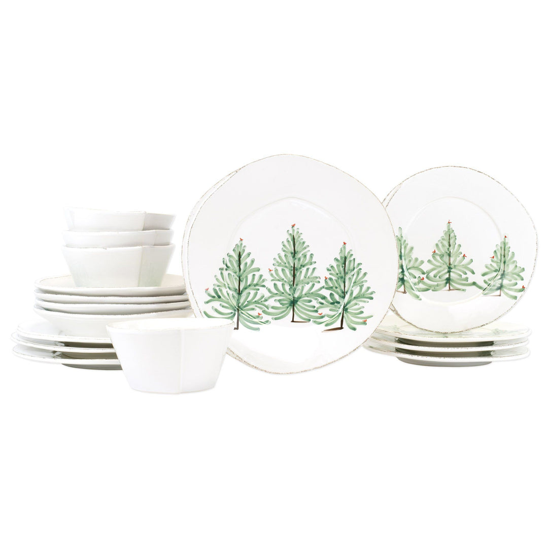 Vietri Lastra Holiday Sixteen-Piece Place Setting Dinnerware Vietri 