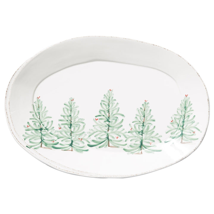 Vietri Lastra Holiday Oval Platter Dinnerware Vietri 