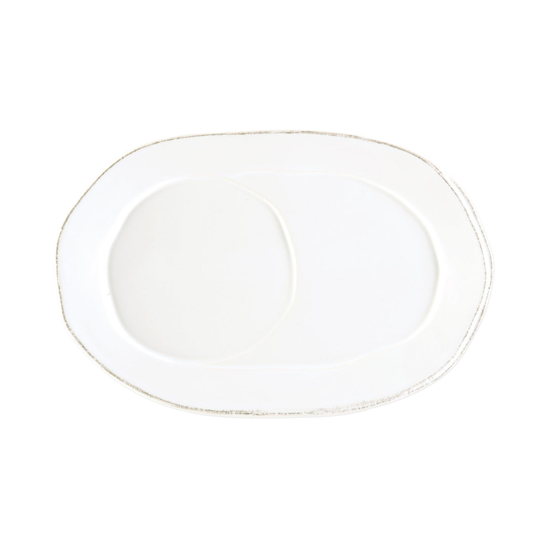 Vietri Lastra White Oval Tray Dinnerware Vietri 