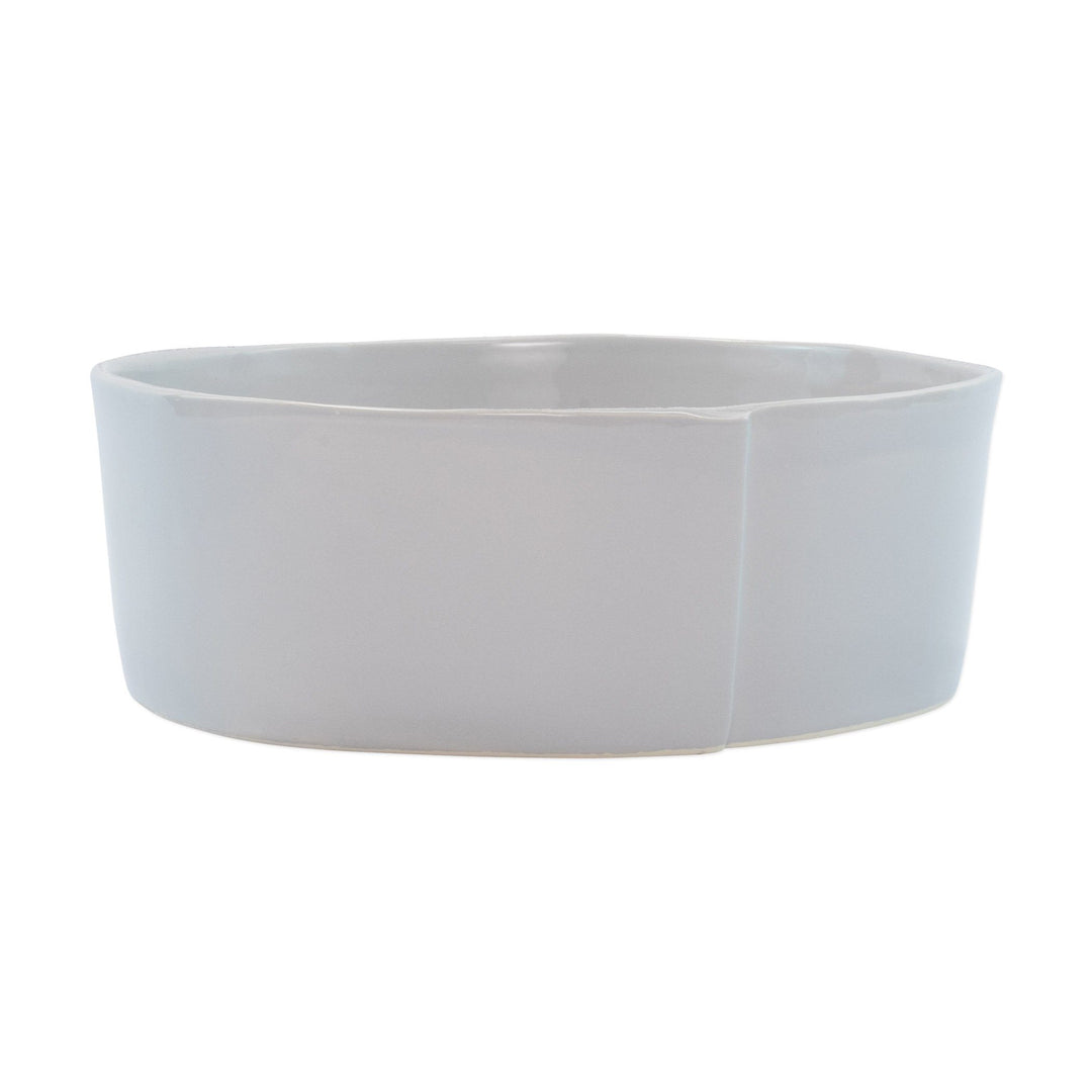 Vietri Lastra Large Serving Bowl Dinnerware Vietri Light Gray 