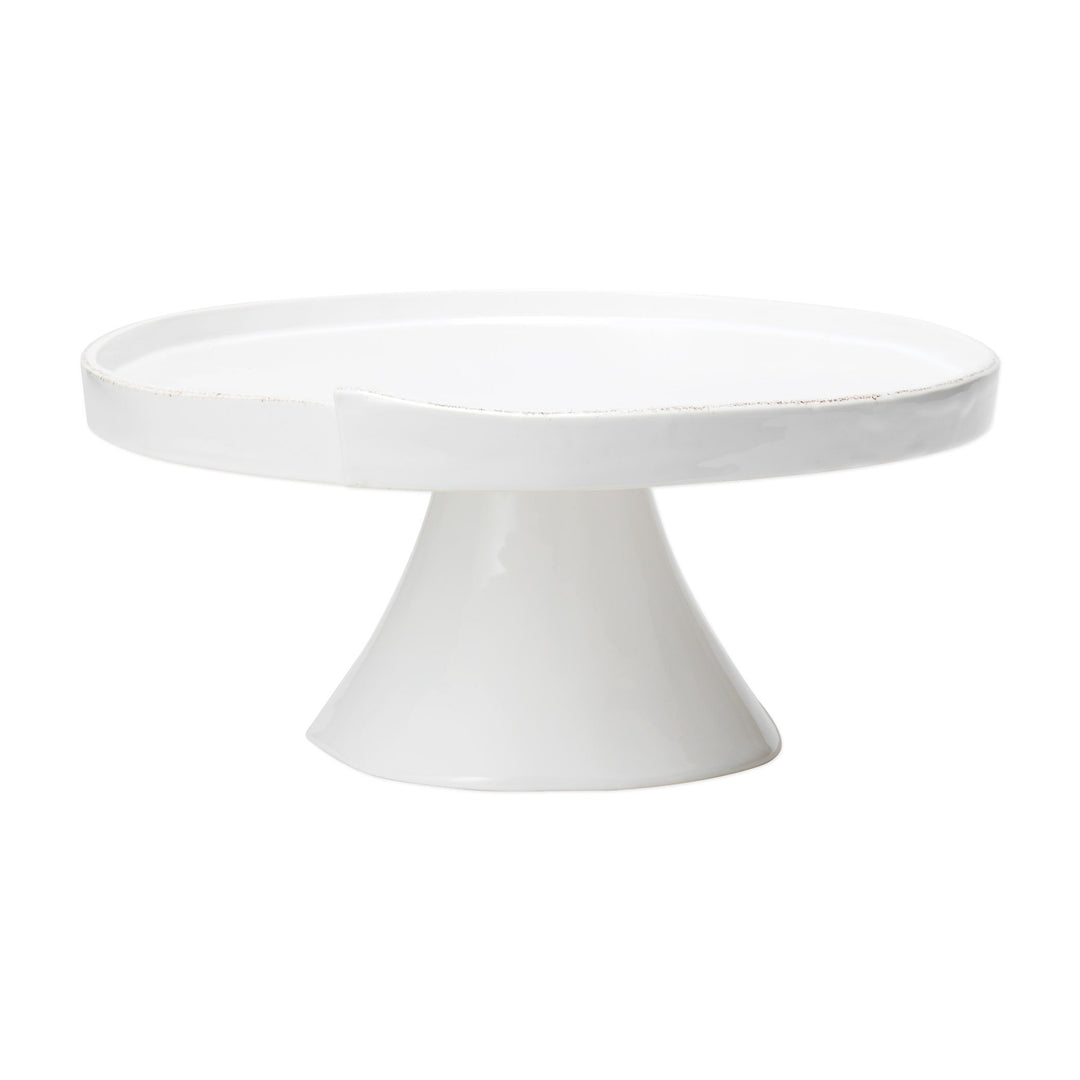 Vietri Lastra White Large Cake Stand Dinnerware Vietri 