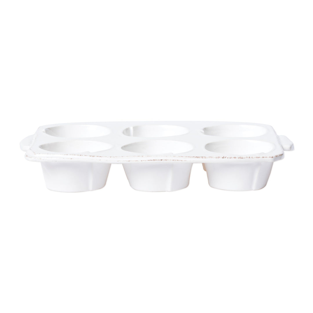 Vietri Lastra White Muffin Tin Dinnerware Vietri 