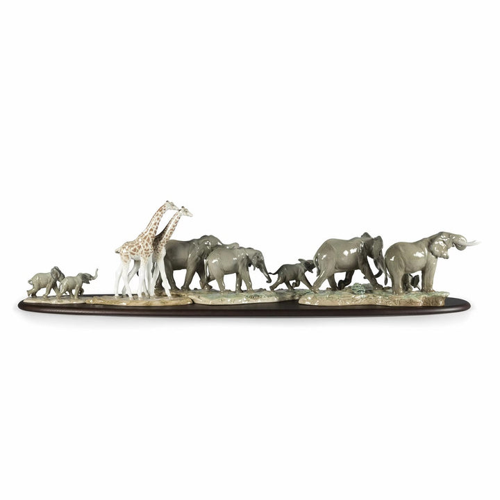 Lladro Porcelain African Savannah Sculpture Figurines Lladro 