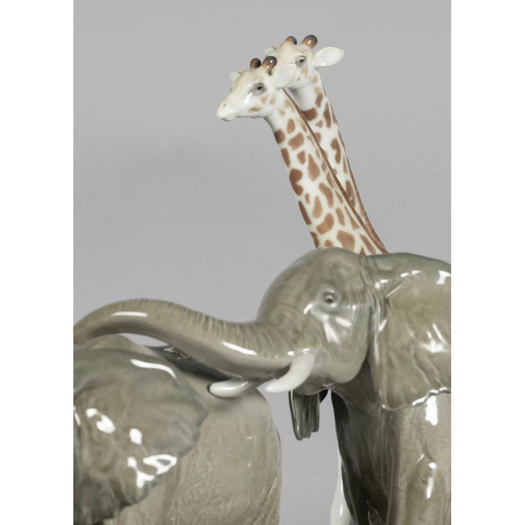 Lladro Porcelain African Savannah Sculpture Figurines Lladro 