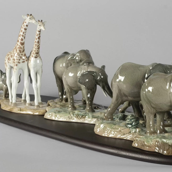 Lladro Porcelain African Savannah Sculpture Figurines Lladro 