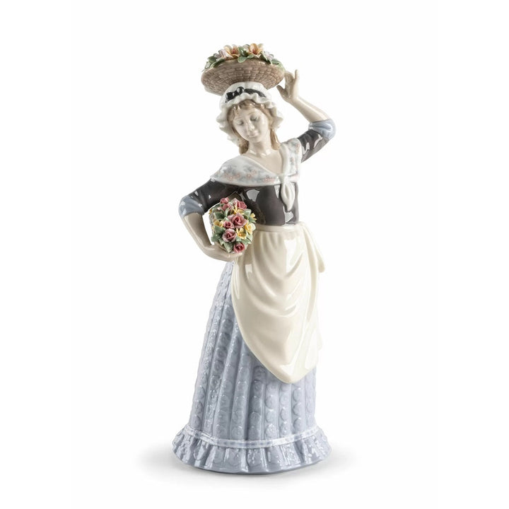 Lladro Porcelain Flower Picking Figurine Figurines Lladro 