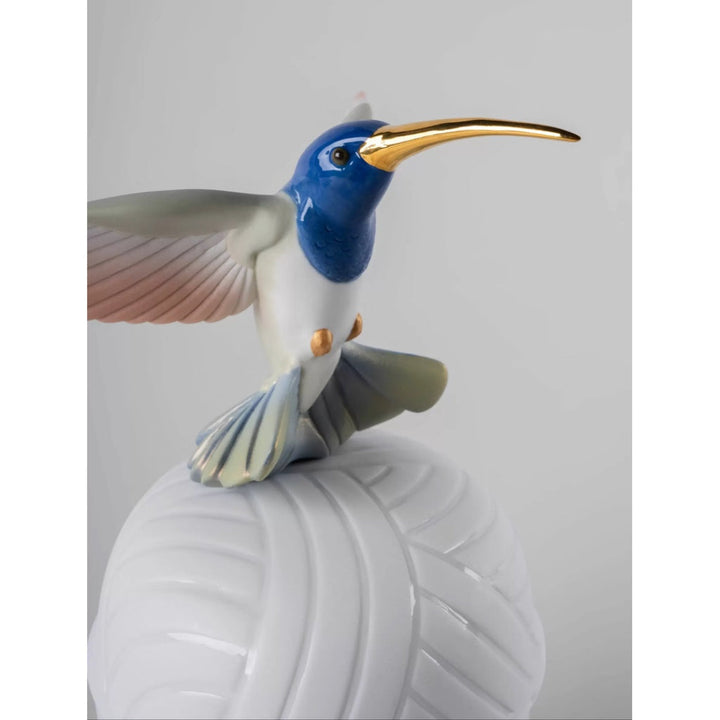 Lladro Porcelain Hummingbird Box Vases Lladro 