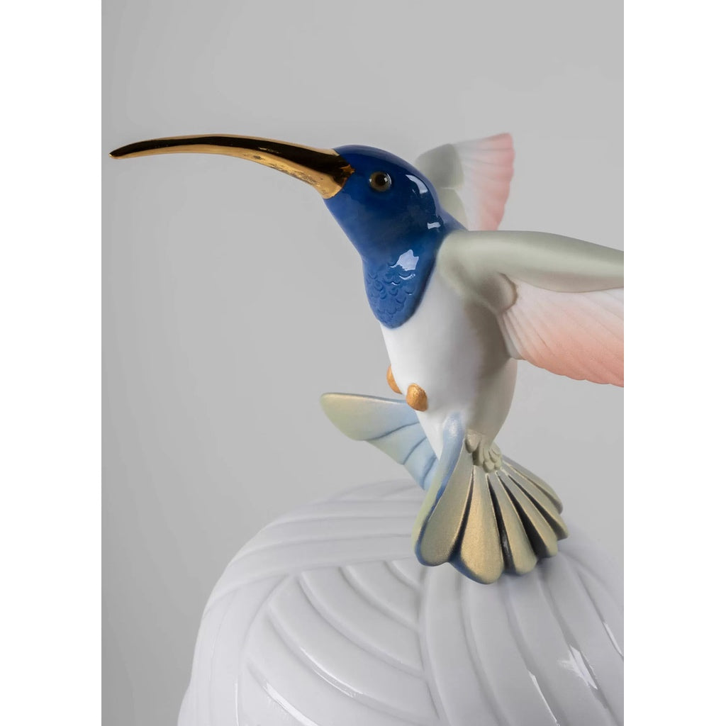 Lladro Porcelain Hummingbird Box Vases Lladro 