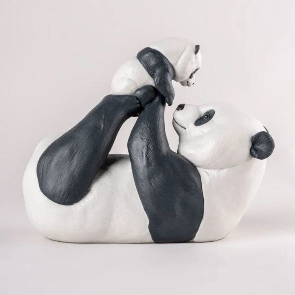 Lladro Porcelain Mommy Panda Figurine Figurines Lladro 