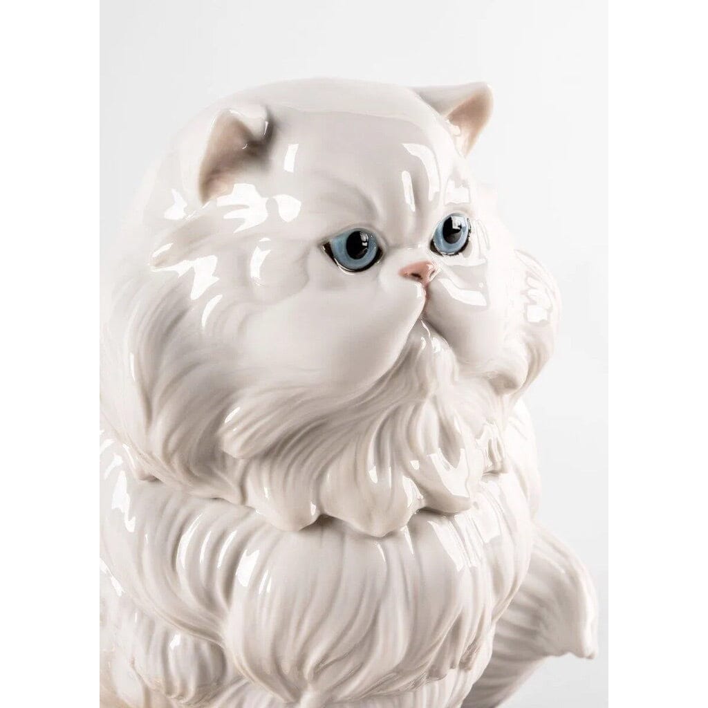 Lladro Porcelain Persian Cat Figurine Figurines Lladro 