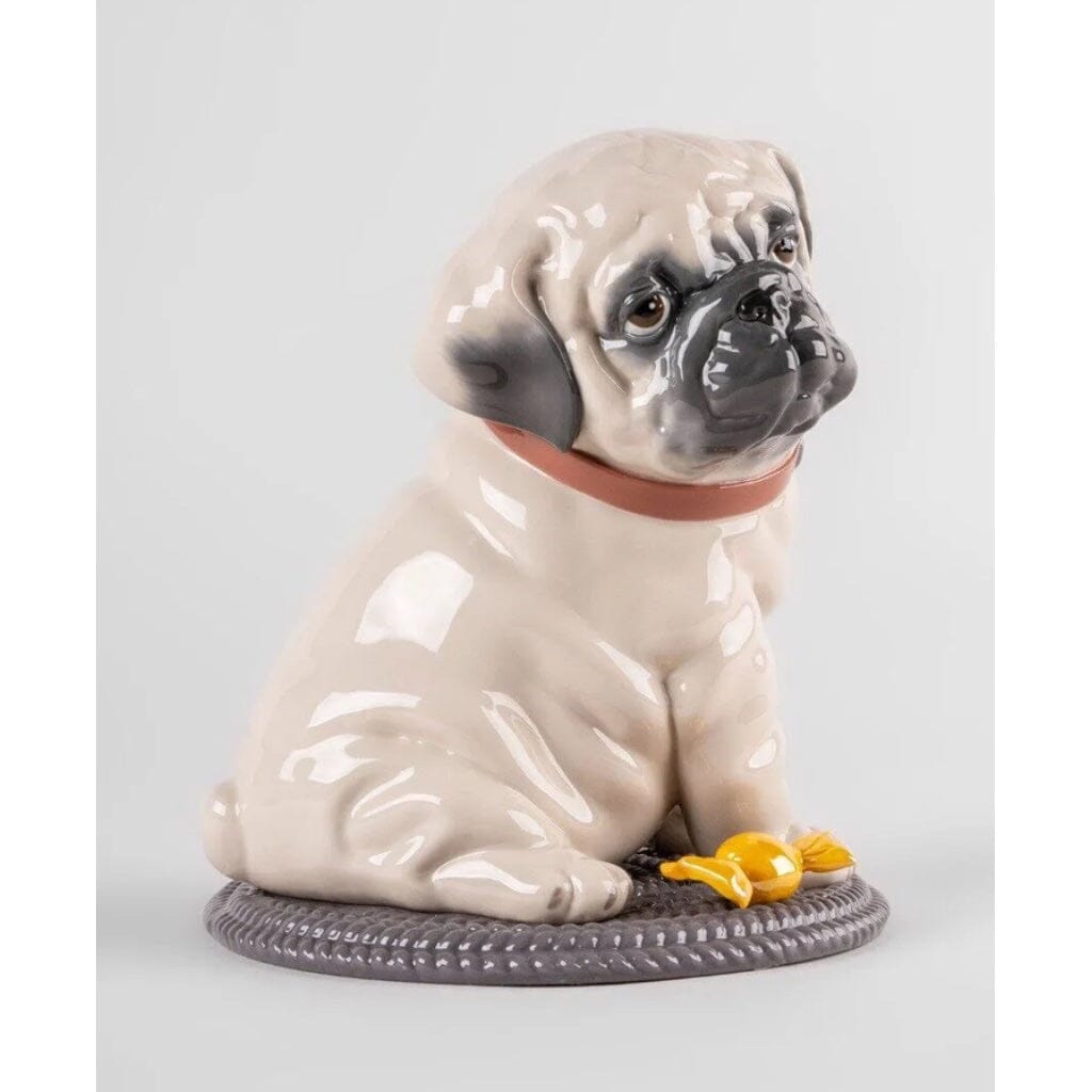 Lladro Porcelain Puppie Pug Figurine Figurines Lladro 