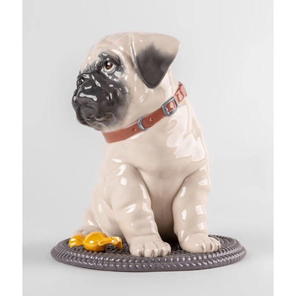 Lladro Porcelain Puppie Pug Figurine Figurines Lladro 