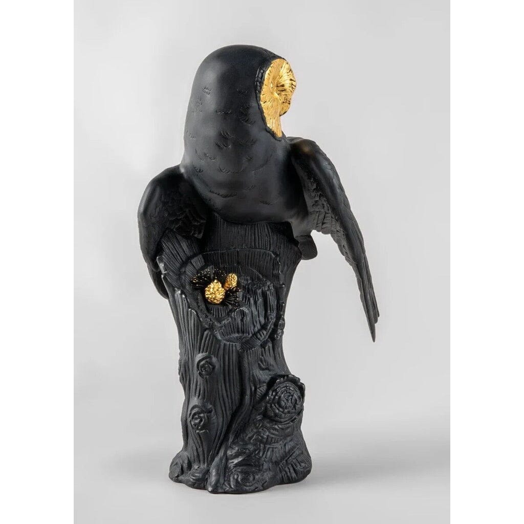 Lladro Porcelain Owl Figurine - Black & Gold LE 1000 Figurines Lladro 