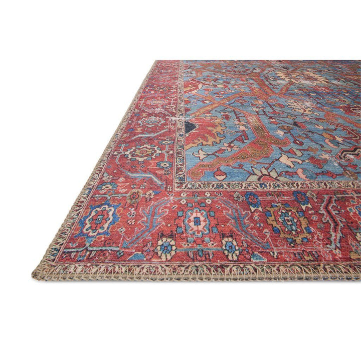 Loloi Loren LQ 10 Blue / Red Area Rug Rugs Loloi 2' 3" x 3' 9" Runner 