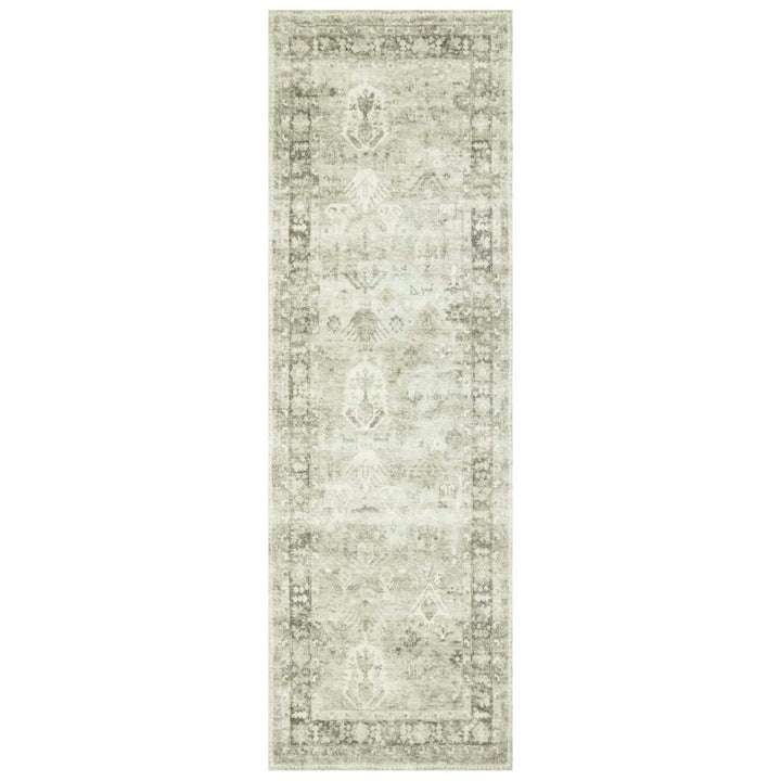 Loloi II Rosette ROS 04 Grey / Ivory Area Rug Rugs Loloi 2’ 6" x 7’ 6” Runner 