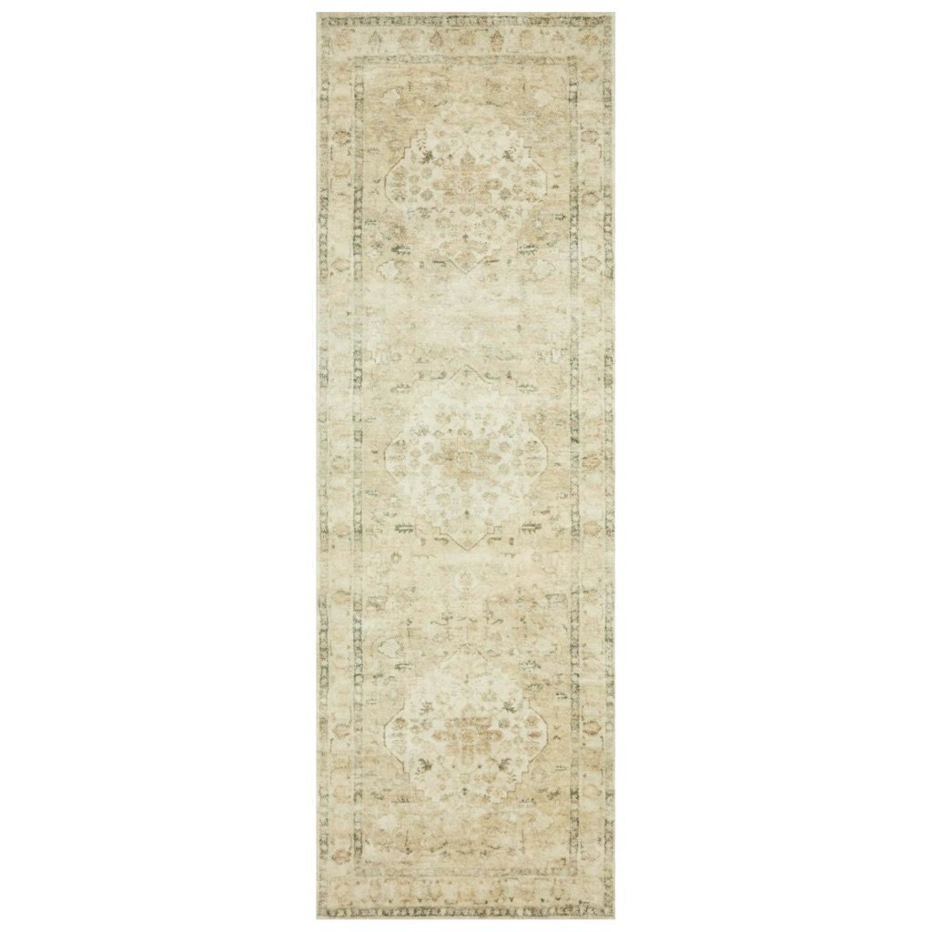 Loloi II Rosette ROS 05 Beige / Ivory Area Rug Rugs Loloi 2’ 6" x 7’ 6” Runner 