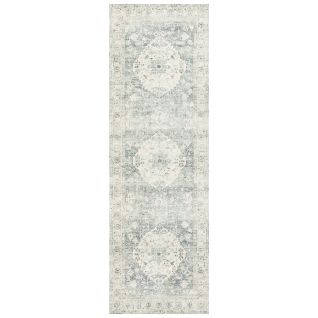 Loloi II Rosette ROS 07 Blue / Grey Area Rug Rugs Loloi 2’ 6" x 7’ 6” Runner 