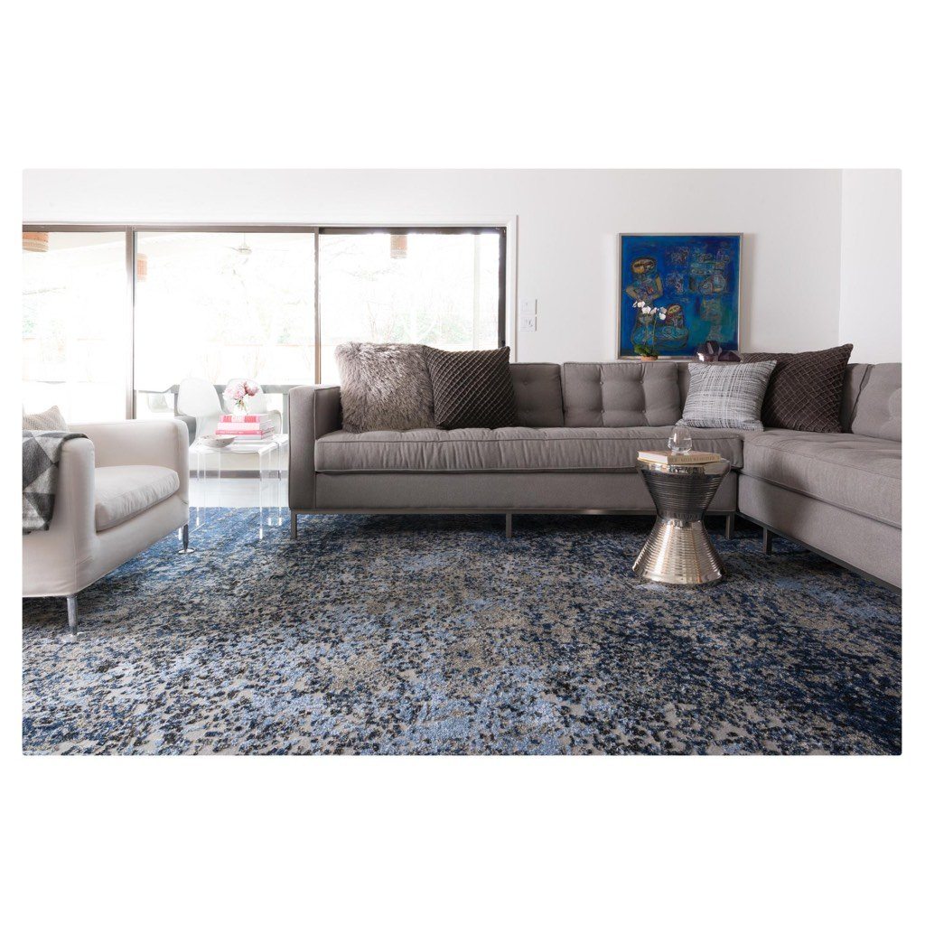 Loloi Viera VR 07 Grey Navy Area Rug Rugs Loloi 