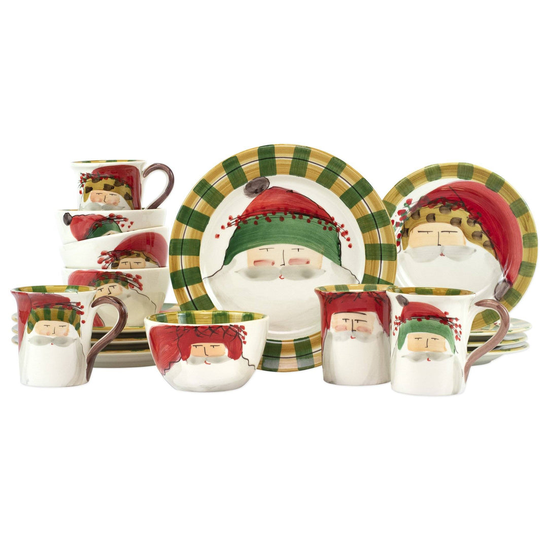 Vietri Old St. Nick Assorted Sixteen-Piece Place Setting Dinnerware Vietri 