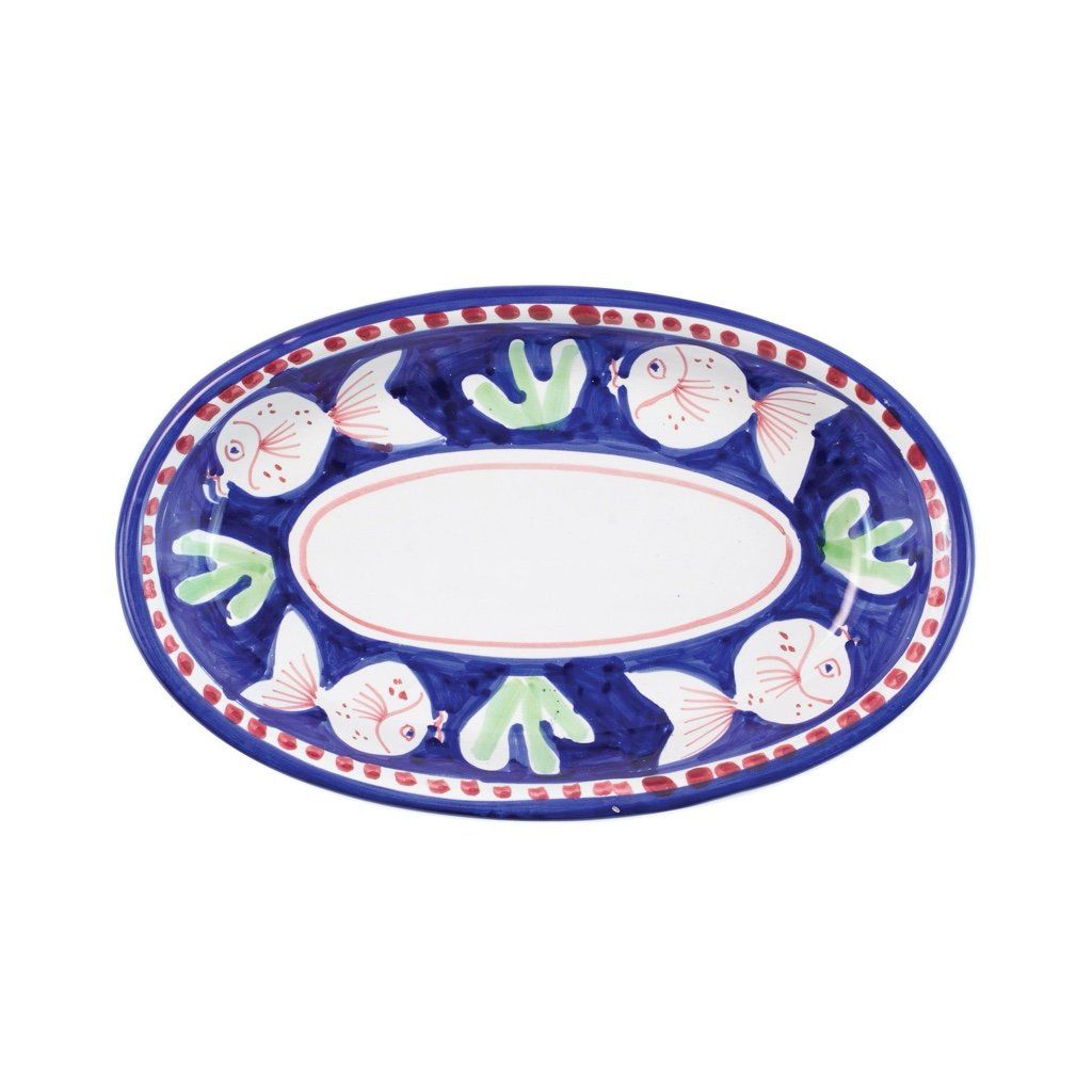 Vietri Campagna Pesce Small Oval Tray Dinnerware Vietri 