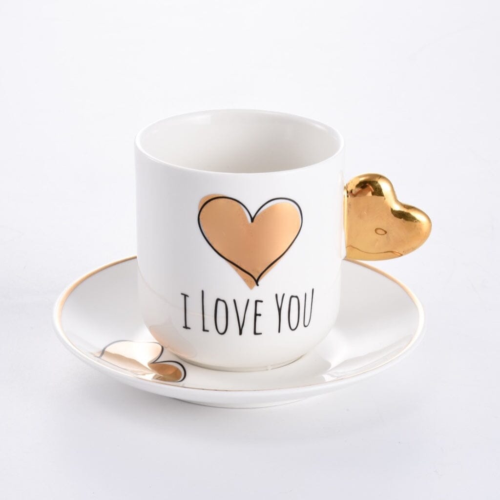 Pampa Bay Heart Coffee Cup & Saucer Set Dinnerware Pampa Bay 