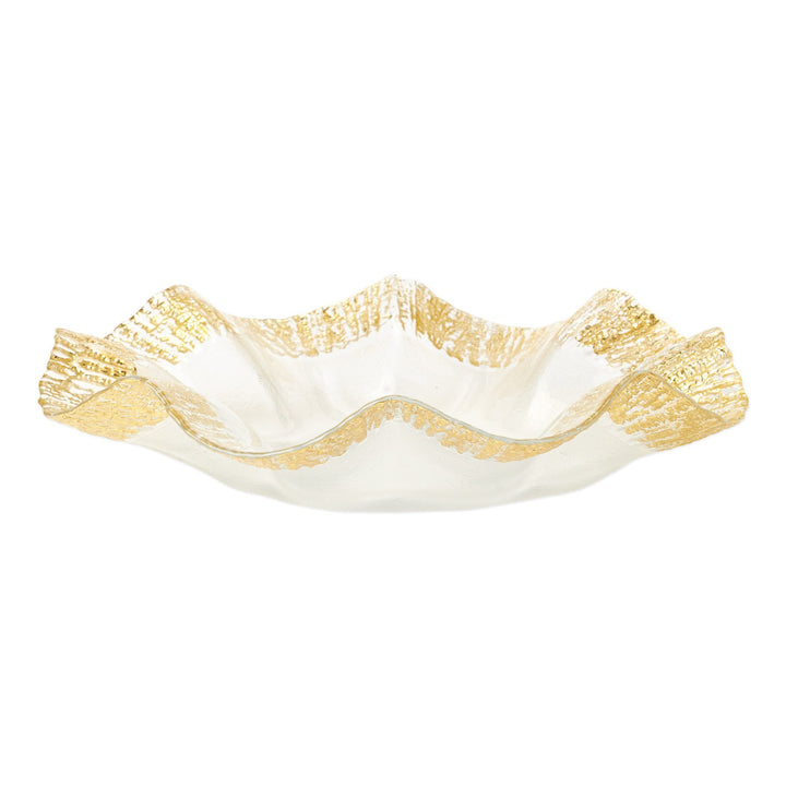 Vietri Rufolo Glass Gold Platter Dinnerware Vietri 