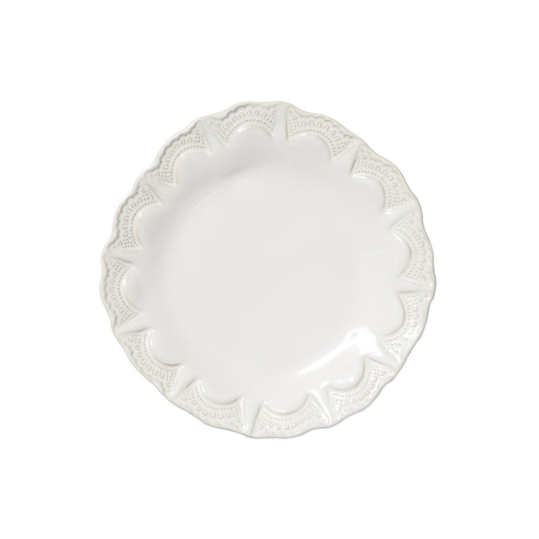 Vietri Incanto Stone White Lace Salad Plate Dinnerware Vietri 