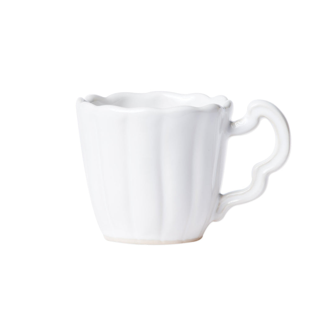 Vietri Incanto Stone White Scallop Mug Dinnerware Vietri 