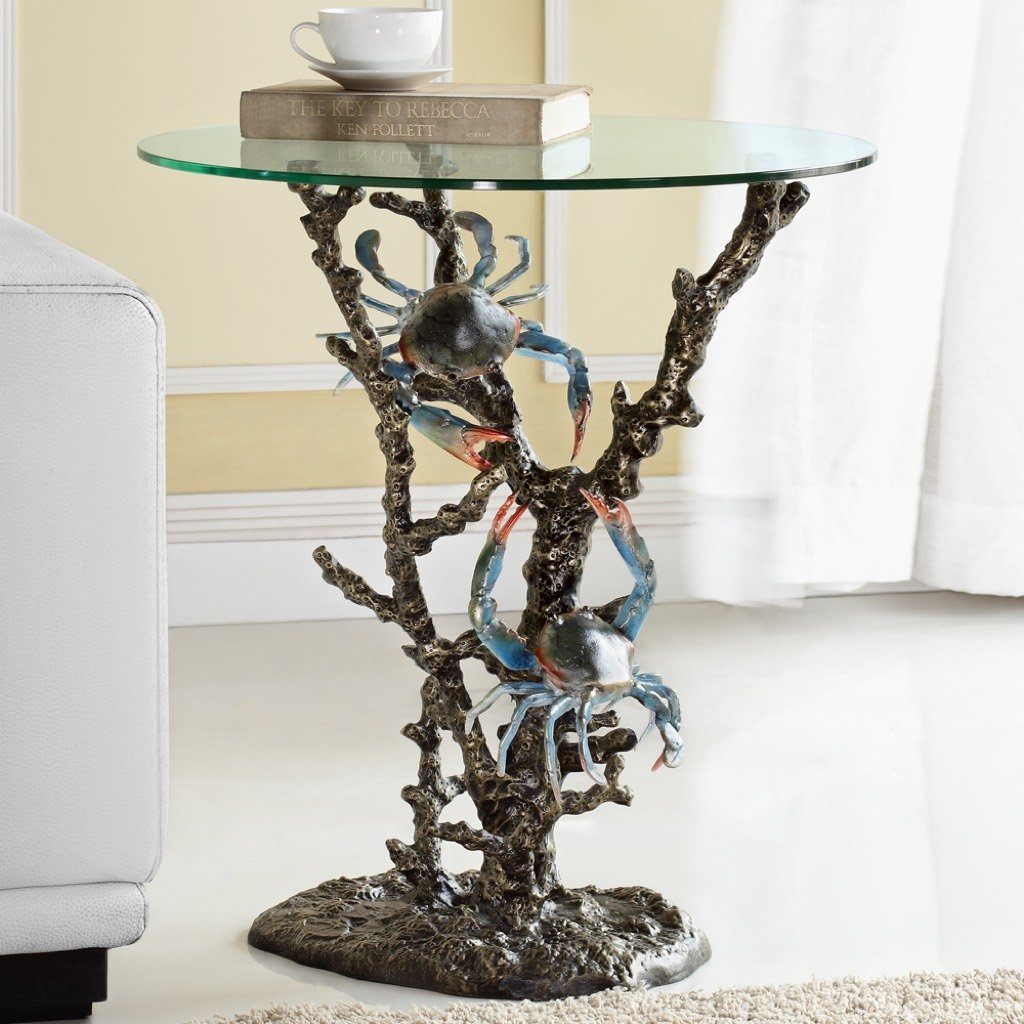 SPI Home Crabs & Coral End Table Tables SPI 