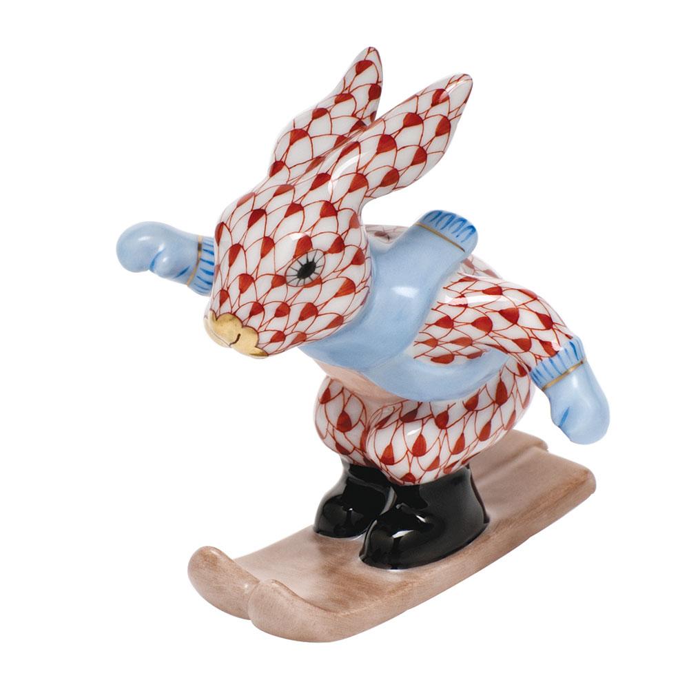 Herend Ski Bunny Figurines Herend Rust 