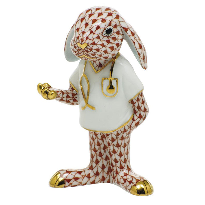 Herend Medical Bunny Figurines Herend Rust 