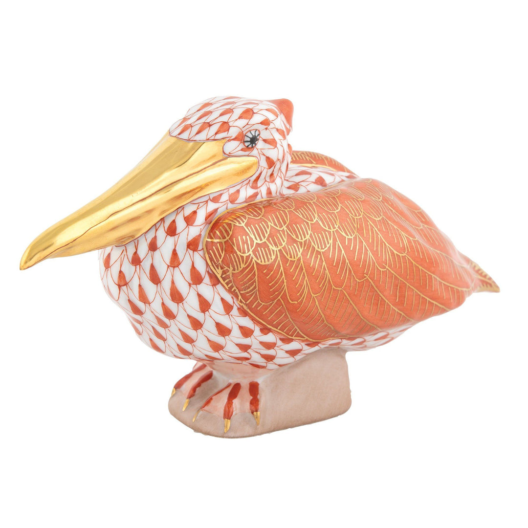 Herend Sitting Pelican Figurines Herend Rust 