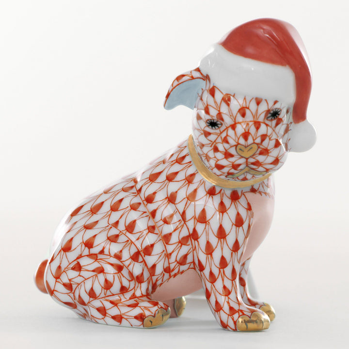 Herend Santa Puppy Figurines Herend Rust 