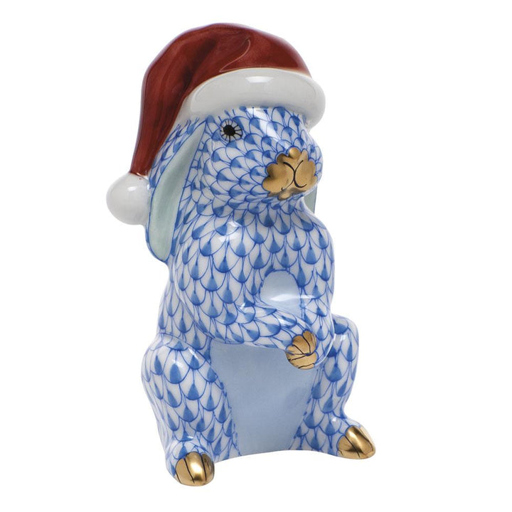 Herend Santa Bunny Figurines Herend Blue 