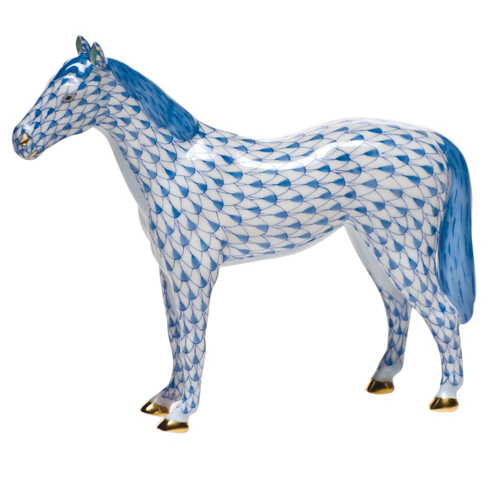 Herend Small Horse Figurines Herend Blue 