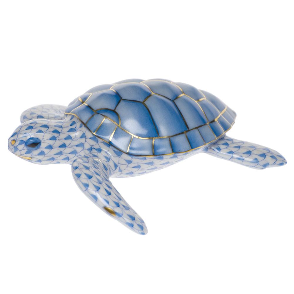 Herend Loggerhead Turtle Figurines Herend Blue 